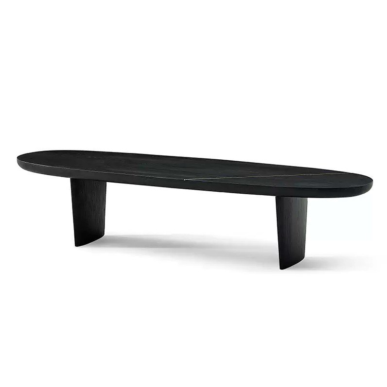 Moderne Nordic houten salontafel voor woonkamer zonder vouw in walnootkleur