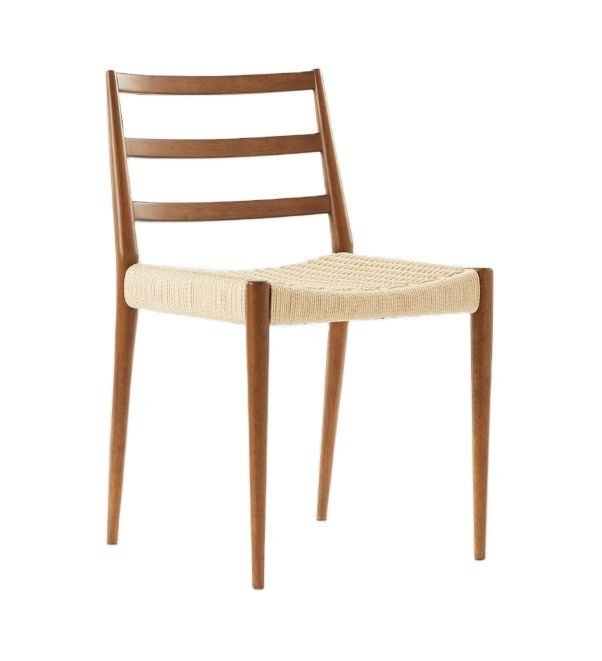 Postverpakking Nordic Woven Cord Leisure Chair voor eetkamer Single Antiek Hout Moderne Stoel