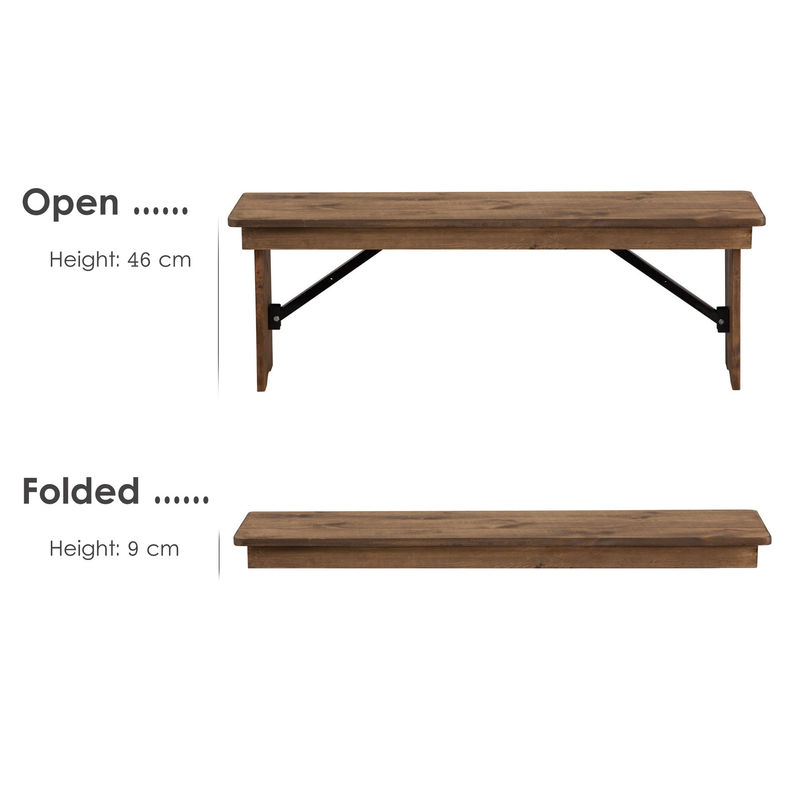 Opvouwbaar dennenkozijn Amerikaanse walnootkleur Solid houten eettafel met modern eenvoudig ontwerp en stevige constructie