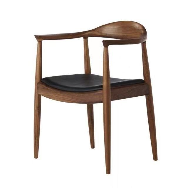 Solid Ash Wood Nordic Design Presidentiële fauteuil voor restaurant-eetkamermeubilair