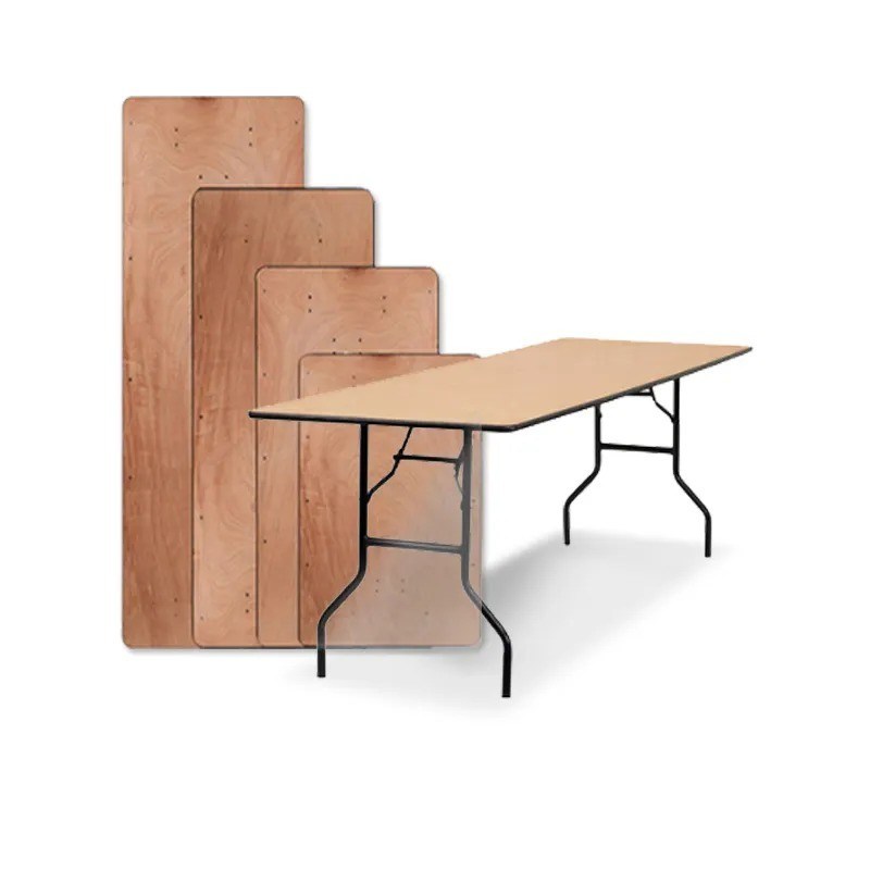 Specifieke EETTAFEL Afwerking Nitrolacquer Industriële stijl IJzer Hout Restaurant Eettafels Massivhouten vouwwerk