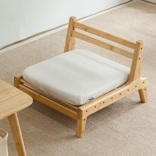 Home Meubelen Japanse Tatami Hout Legless Floor Tea Chair met rugsteun OEM/ODM JA
