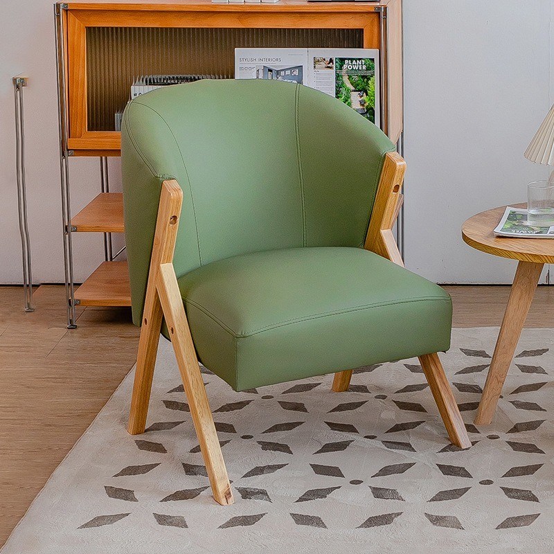 Moderne Noordse houten stoel Stevig as Solid houten frame voor hotel design Fluweel lamswol Houten banken stoelen