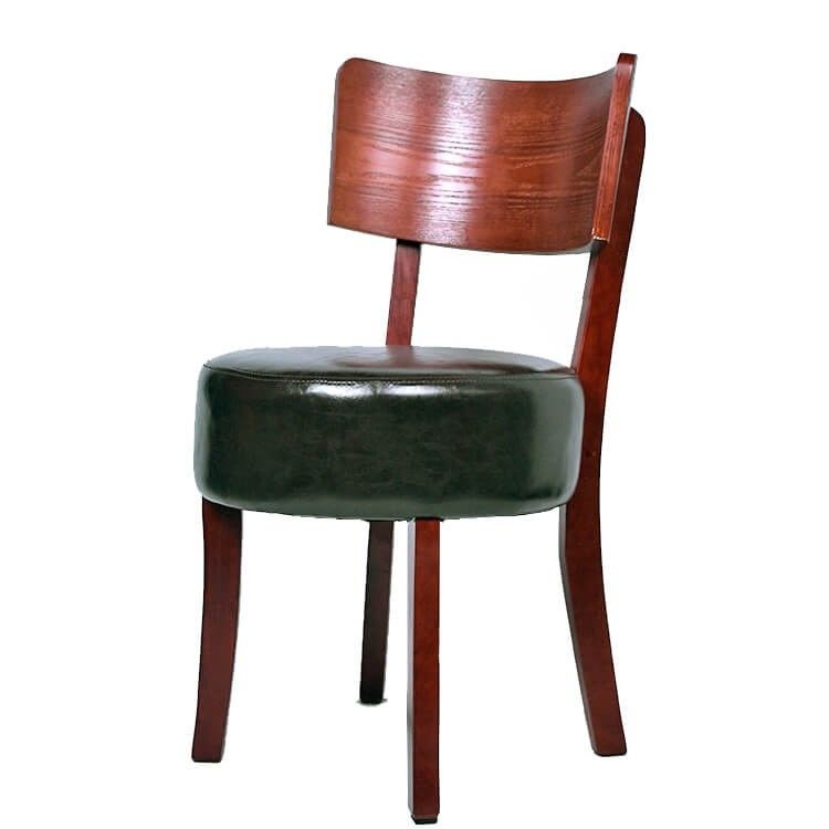 Stoel van massief hout voor Nordic-stijl Paddle Leisure Cafe Eetstoel Home Stoel