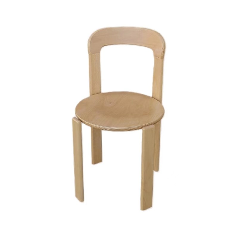 Nordic Modern Hotel Woonkamer Restaurant Solid Wood Back Eetstoelen met Nitrolacquer Afwerking