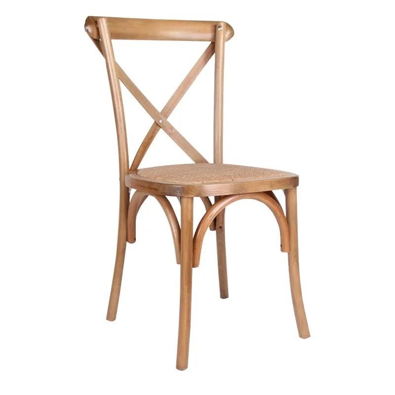 Moderne ontwerp stijl Solid Wood X Cross Back Stoel voor Celebrity Wedding in Western Restaurant