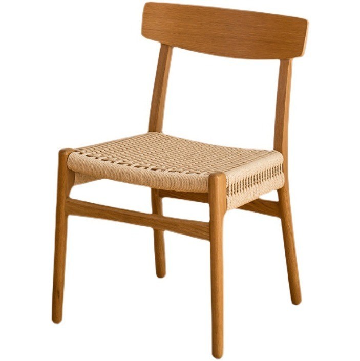 Hout Moderne Woven Cord Solid Hout Eetstoel Voor Restaurant Hotel Met En OEM Service Geaccepteerd