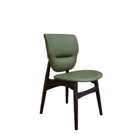 Moderne eetkamermeubilair gepoleerde lederen houten stoel in traditioneel ontwerp en op maat gemaakte kleur