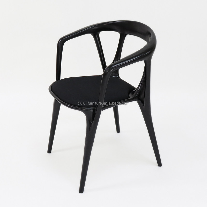 Houten kunstmatige gepersonaliseerde stoffen bekleding van massief hout Eetstoel voor moderne restaurant zitoplossing