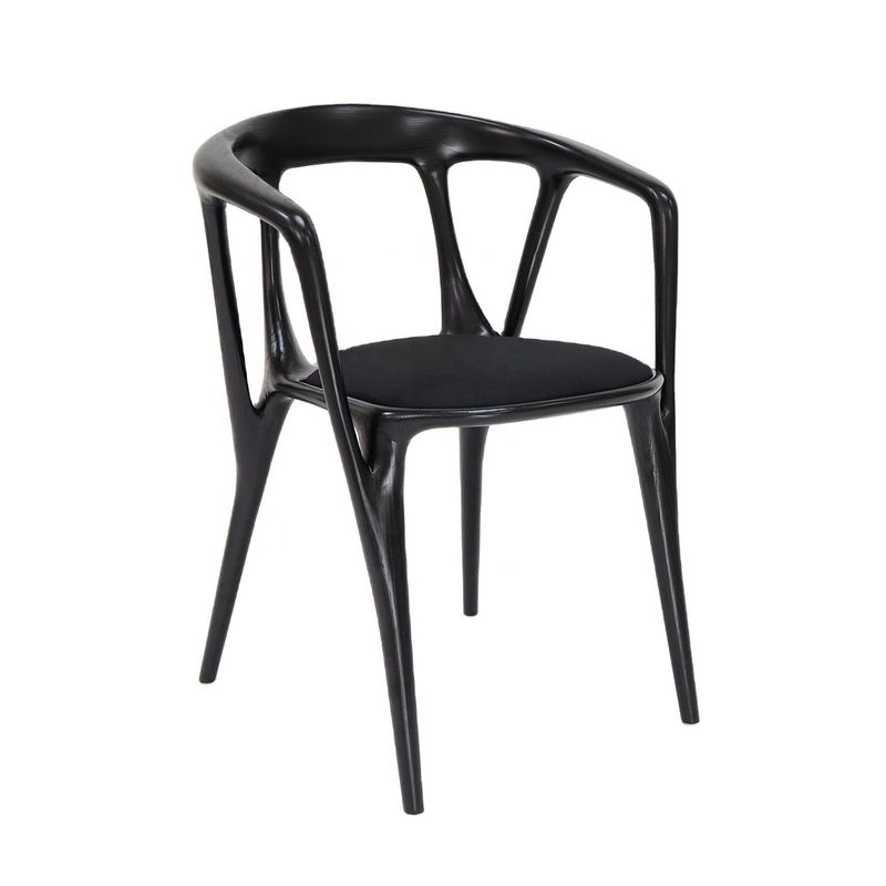 Houten frame stoffen fauteuil voor Nordic stijl Hotel Restaurant Eetkamer Meubelen Woonkamer Slaapkamer