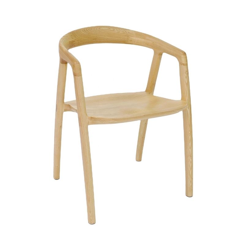 Moderne restaurant in Noorse stijl Houten fauteuil Design Solid Ash Houten eetstoelen met huismeubilair en postverpakking