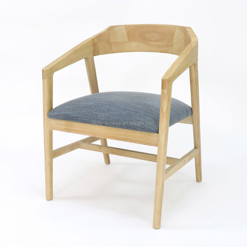 Op maat gemaakte moderne houten eetstoel voor restaurant Hotel Stoffenbekleding Walnoot/Natuurlijk/Zwart